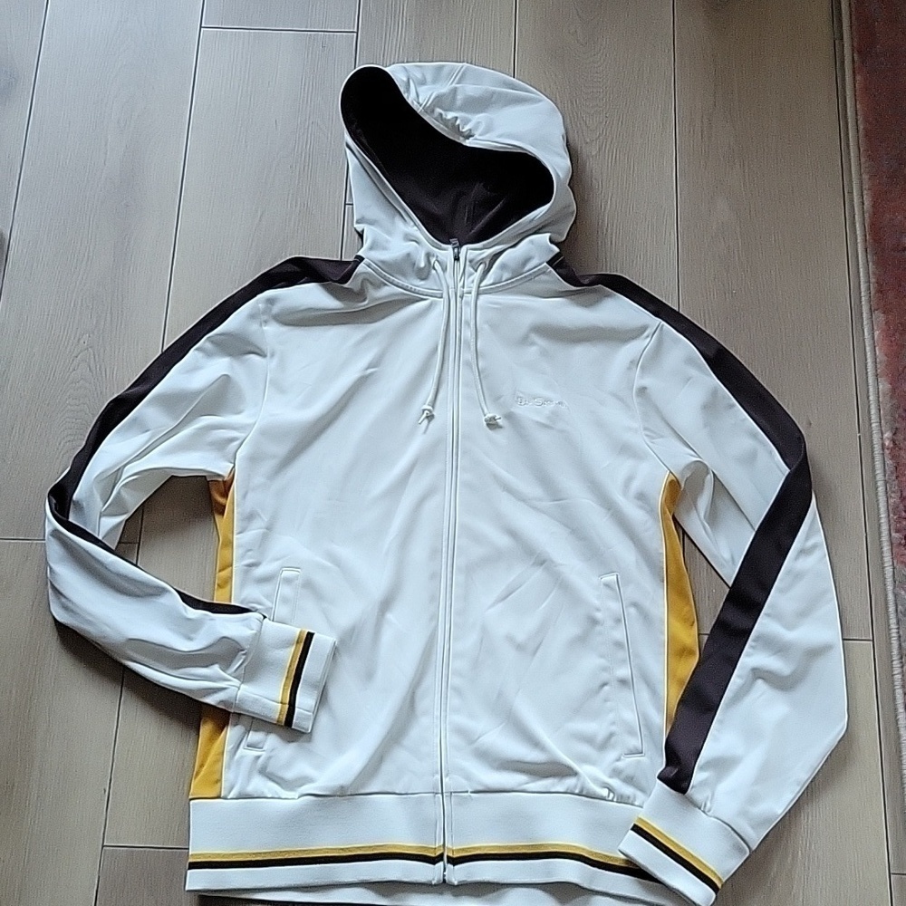 BEN SHERMAN ZIP-THROUGH TRACK JACKET L